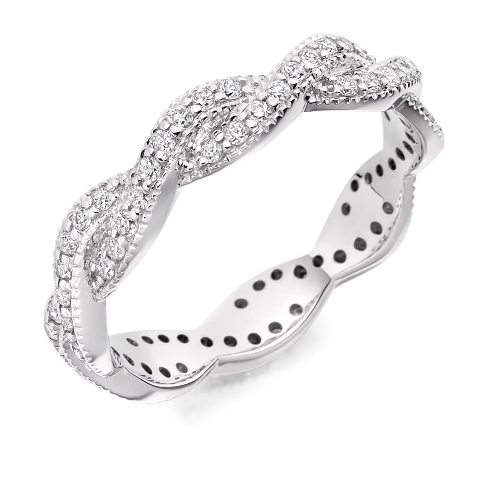 Grain-Set Full Eternity Ring, 0.5ct total (FET1806) in White Gold