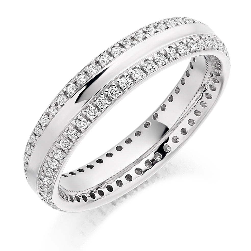 Grain-Set Full Eternity Ring, 0.5ct total (FET1808) in White Gold