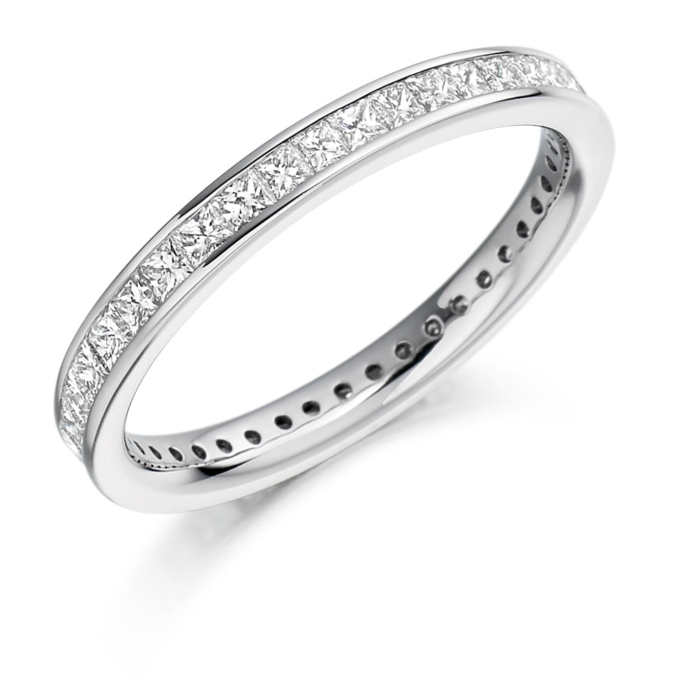 Channel-Set Full Eternity Ring, 1.1ct total (FET1857) in White Gold