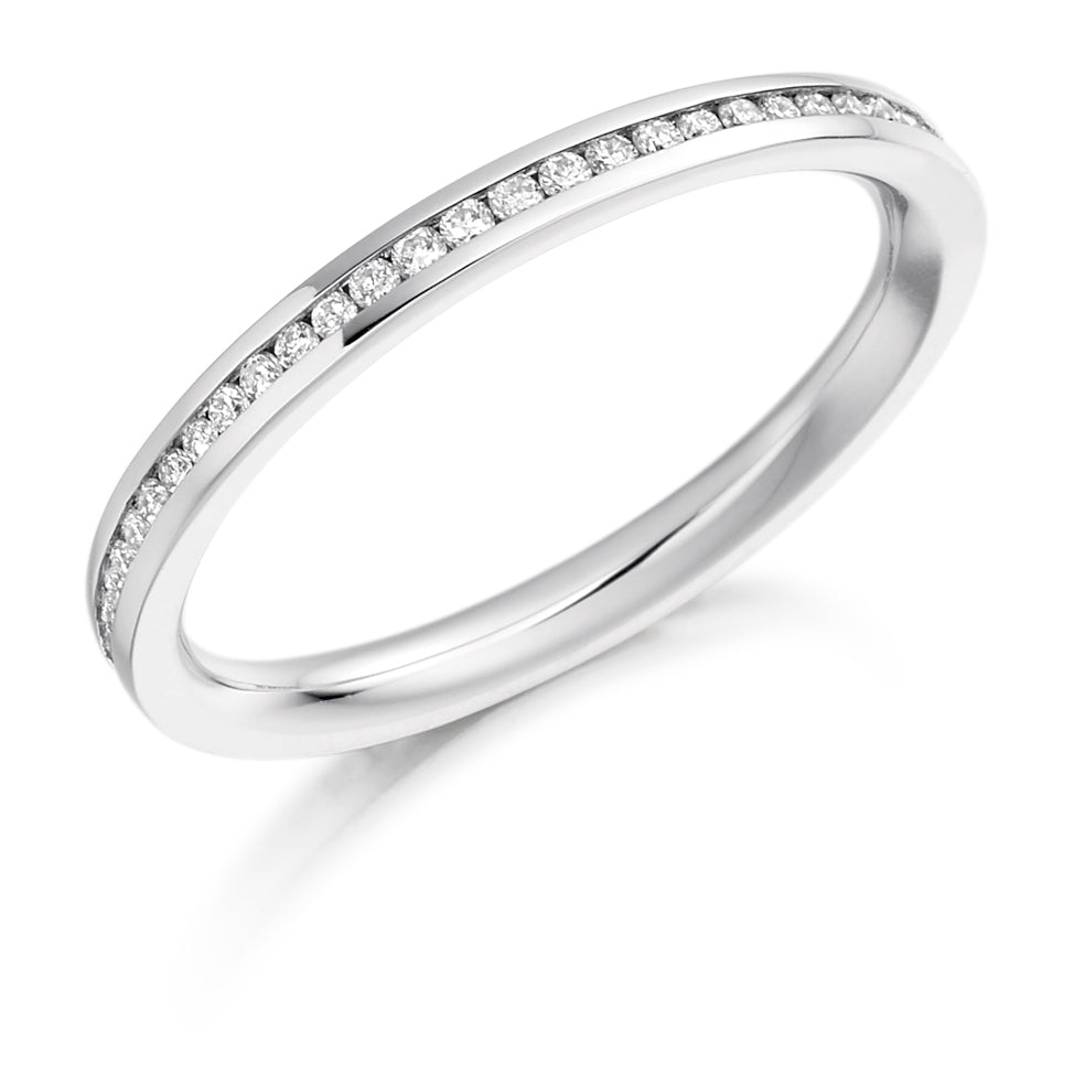 Channel-Set Full Eternity Ring, 0.33ct total in White Gold