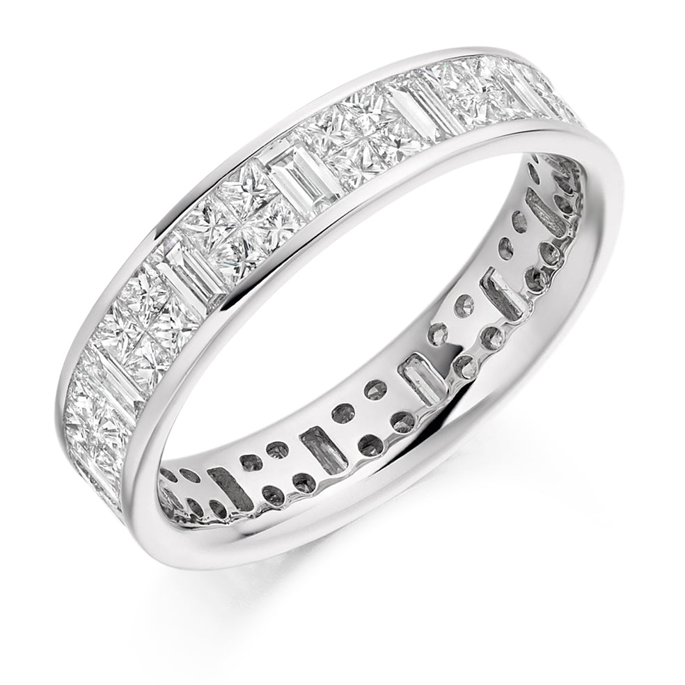 Invisible-Set Channel Full Eternity Ring, 2.3ct total (FET1921) in White Gold