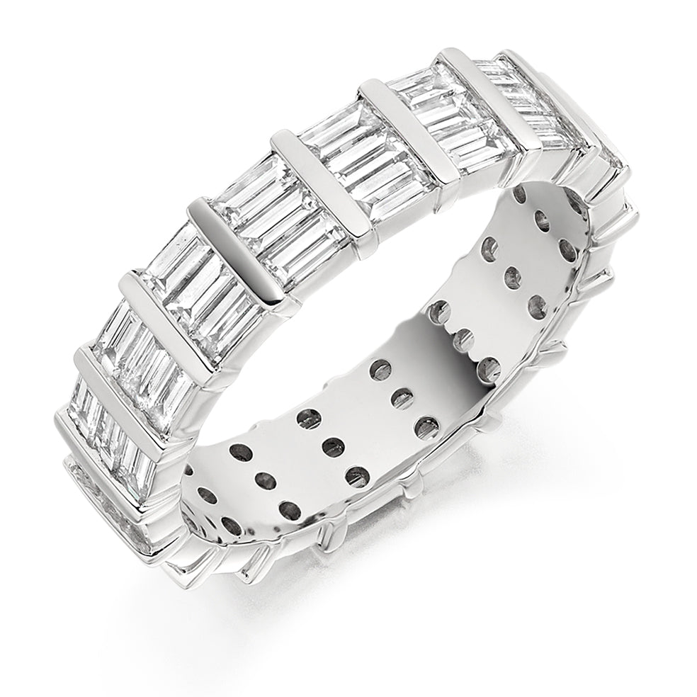 Bar-Set Full Eternity Ring, 2.0ct total (FET2040) in White Gold