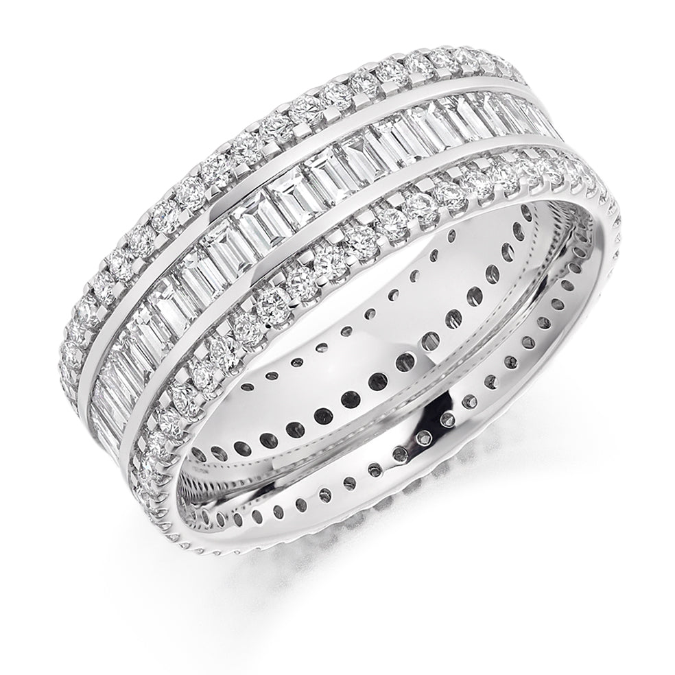 Channel & Micro-Claw Full Eternity Ring, 2.5ct total (FET2158) in White Gold