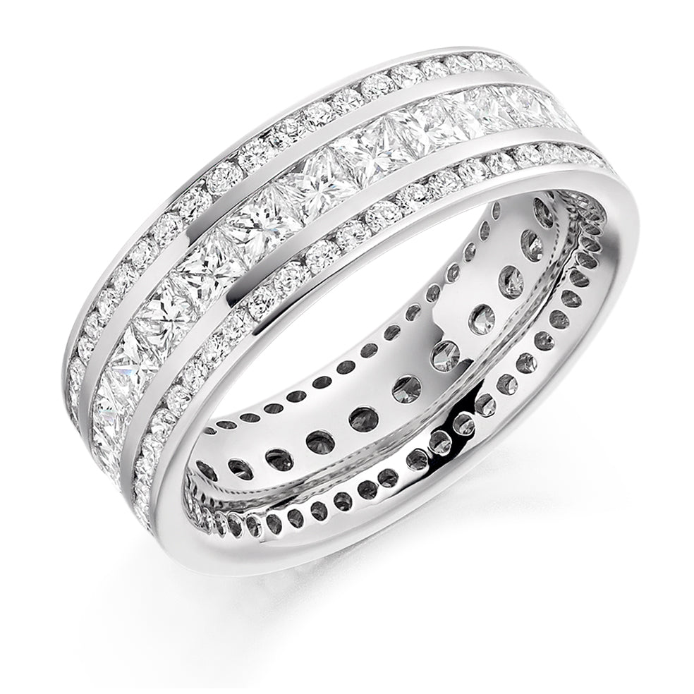 Channel-Set Full Eternity Ring, 3.5ct total in White Gold