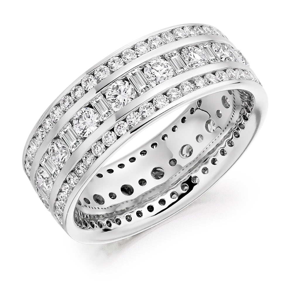Channel-Set Full Eternity Ring, 2.6ct total (FET2631) in White Gold
