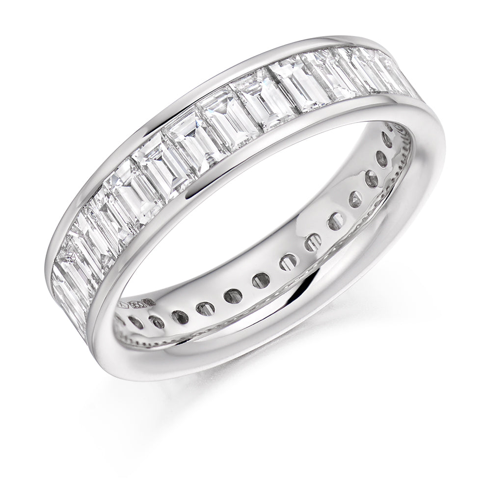 Channel-Set Diamond Full Eternity Ring, 3.0ct in White Gold