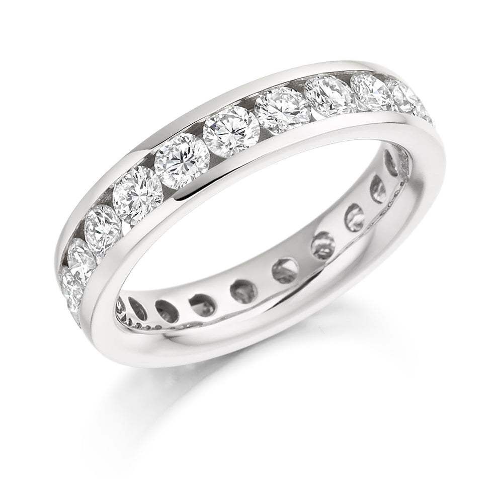 Channel-Set Full Eternity Ring, 2.5ct total (FET2727) in White Gold