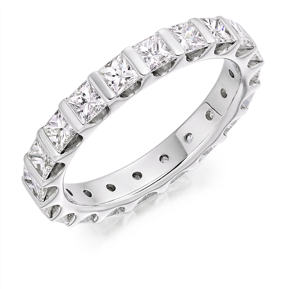 Bar-Set Full Eternity Ring, 2.0ct total (FET2736) in White Gold