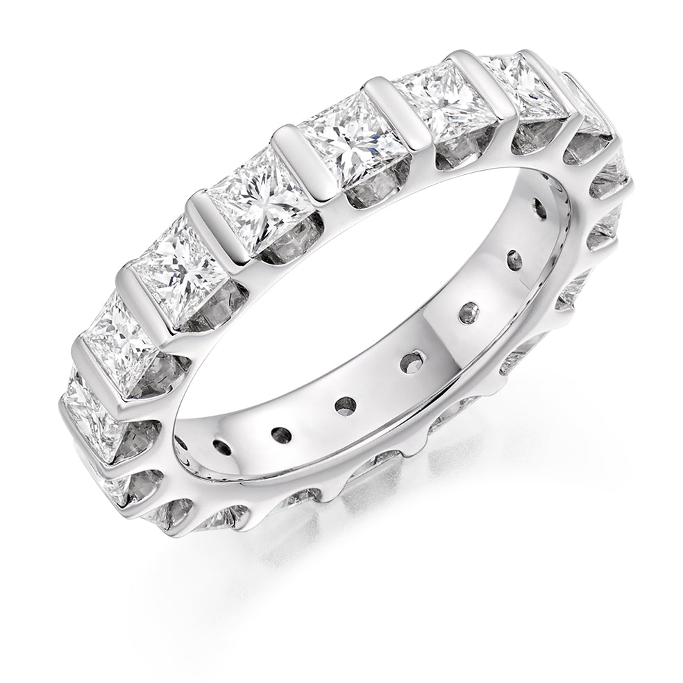 Bar-Set Full Eternity Ring, 3.0ct total (FET2800) in White Gold