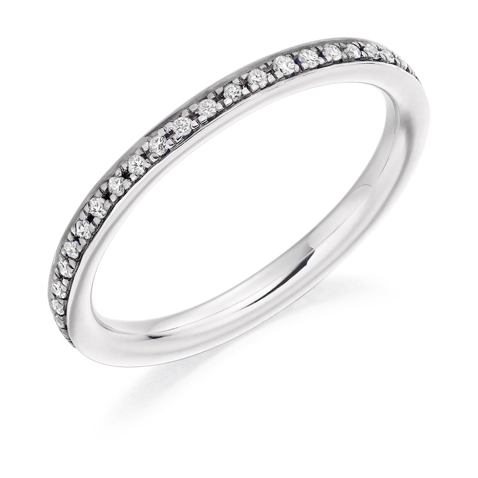 Grain-Set Diamond Full Eternity Ring B, 0.25ct in White Gold