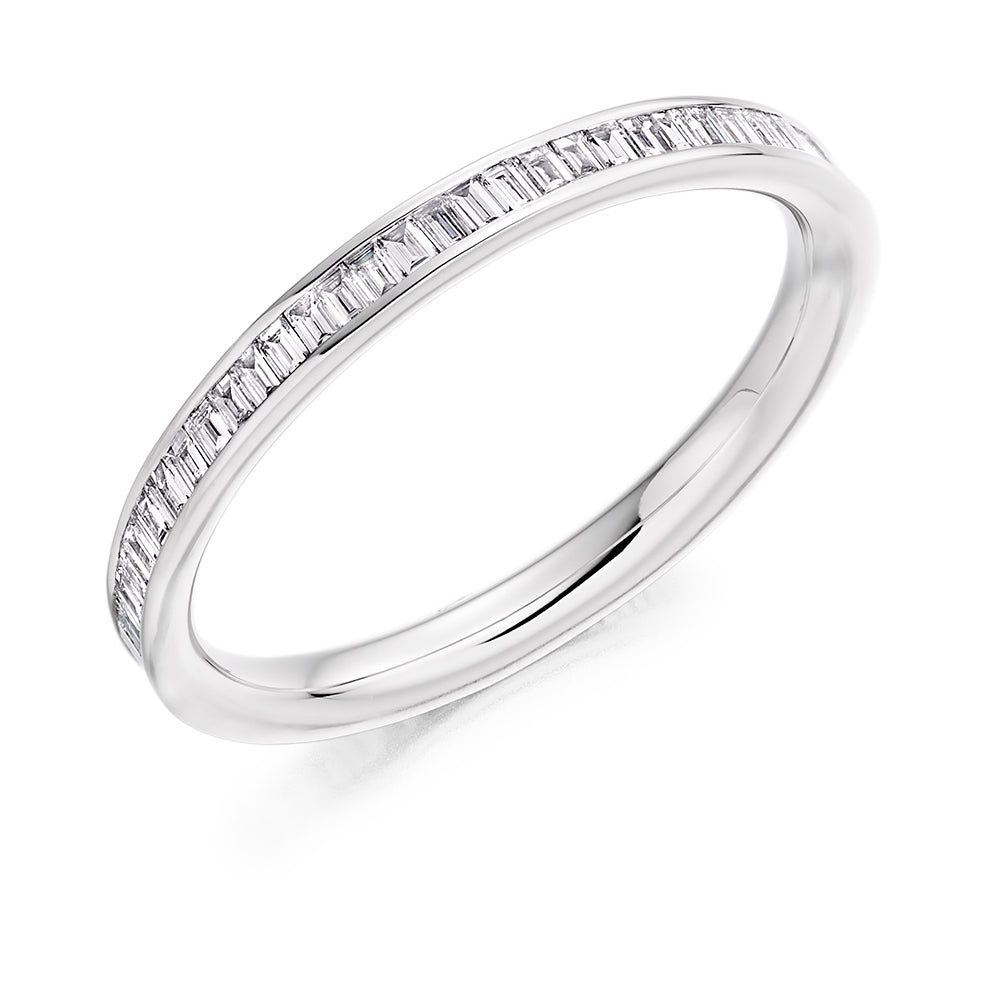 Channel-Set Diamond Full Eternity Ring G, 0.5ct in White Gold