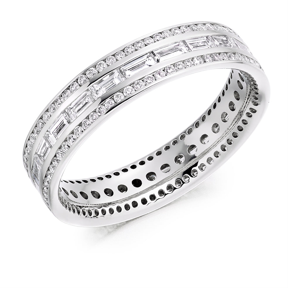 Channel-Set Full Eternity Ring, 1.35ct total in White Gold