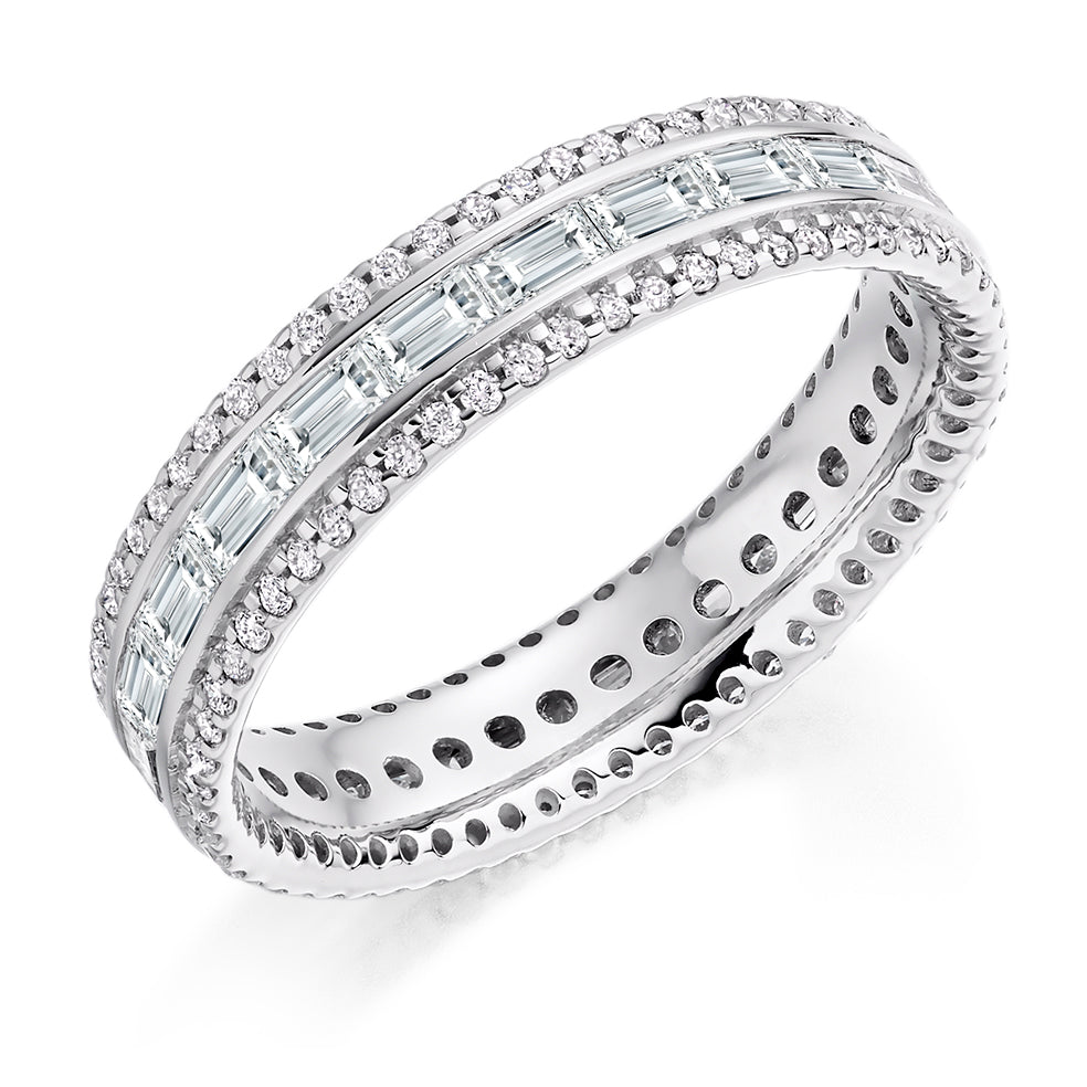 Channel & Micro-Claw Full Eternity Ring, 1.35ct total (FET8255) in White Gold