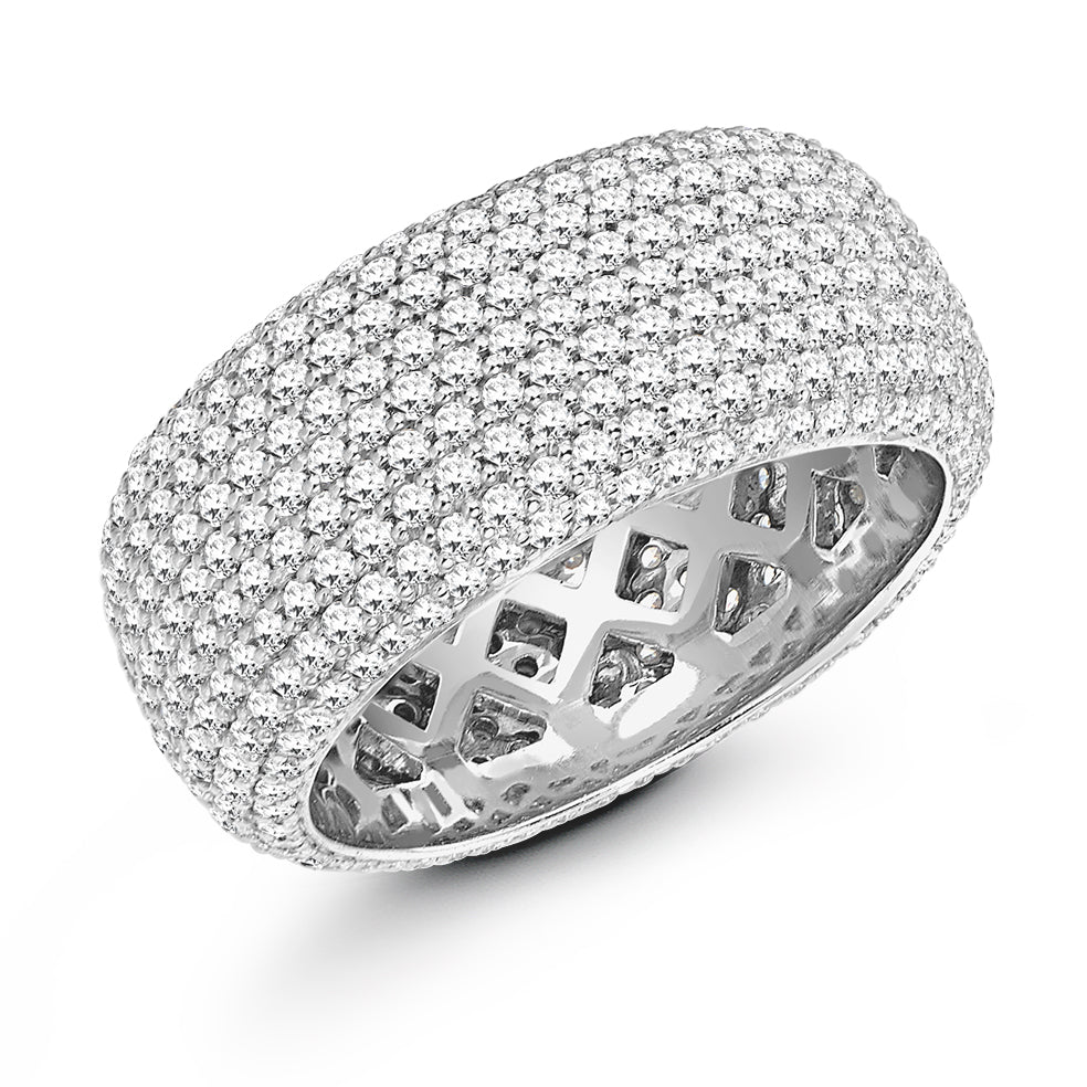 Pavé Diamond Full Eternity Ring, 2.4ct in White Gold