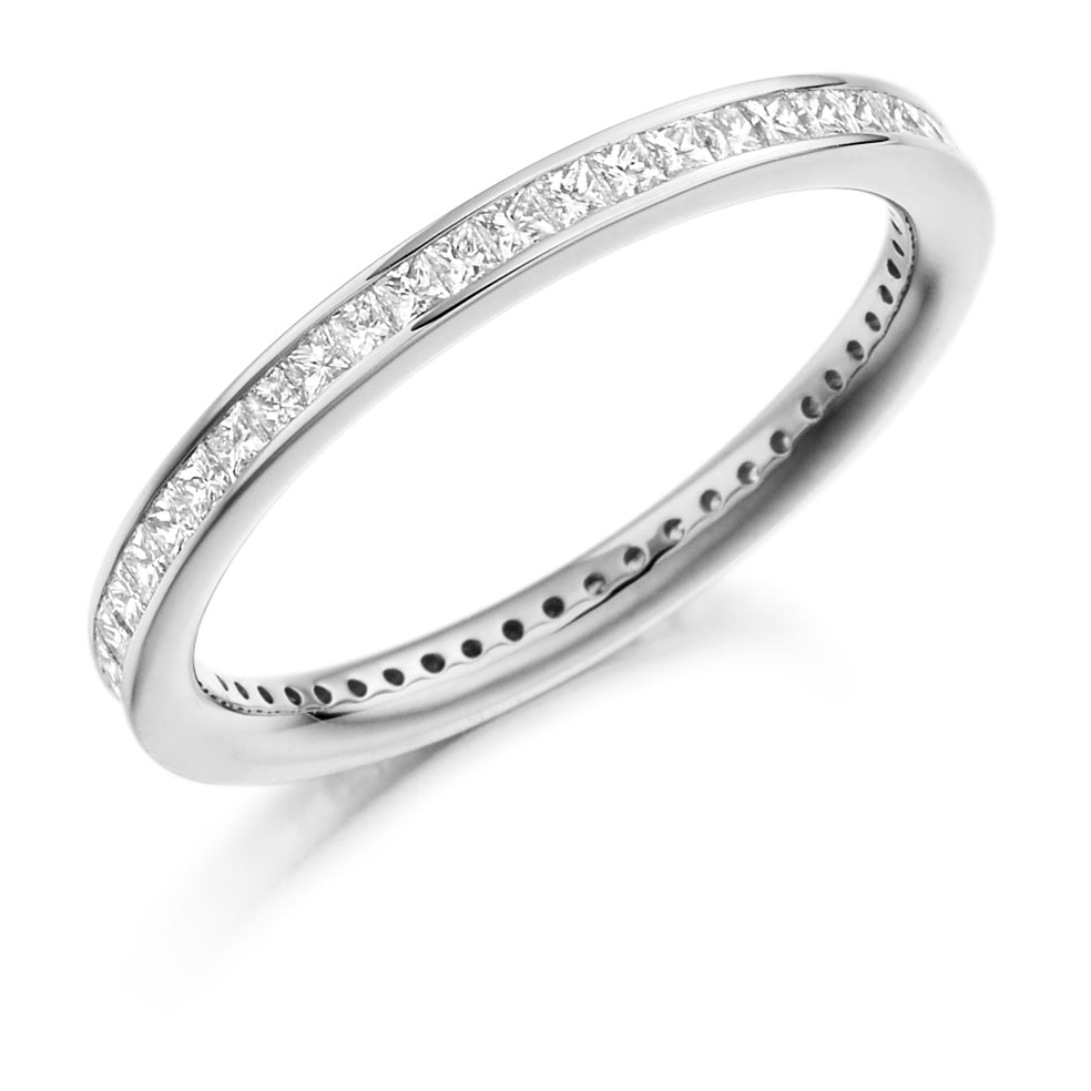 Channel-Set Diamond Full Eternity Ring, 0.62ct in White Gold