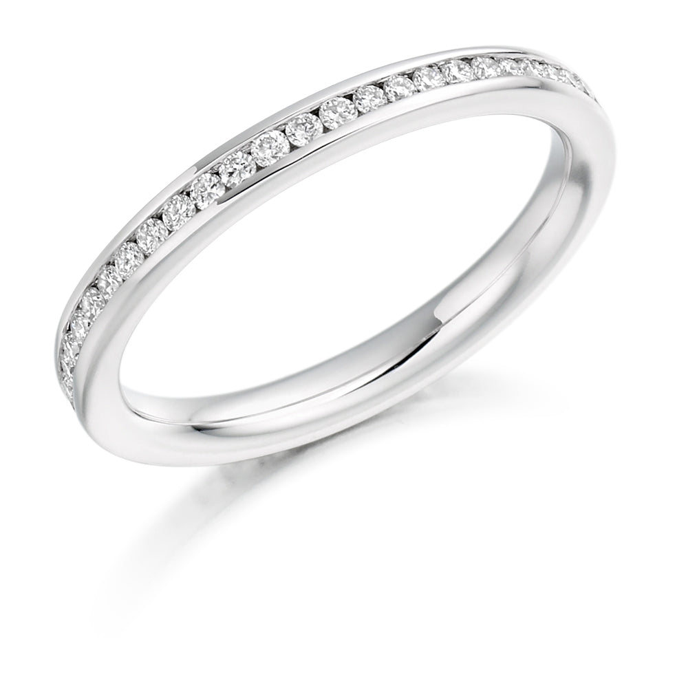 Channel-Set Diamond Full Eternity Ring, 0.41ct in White Gold
