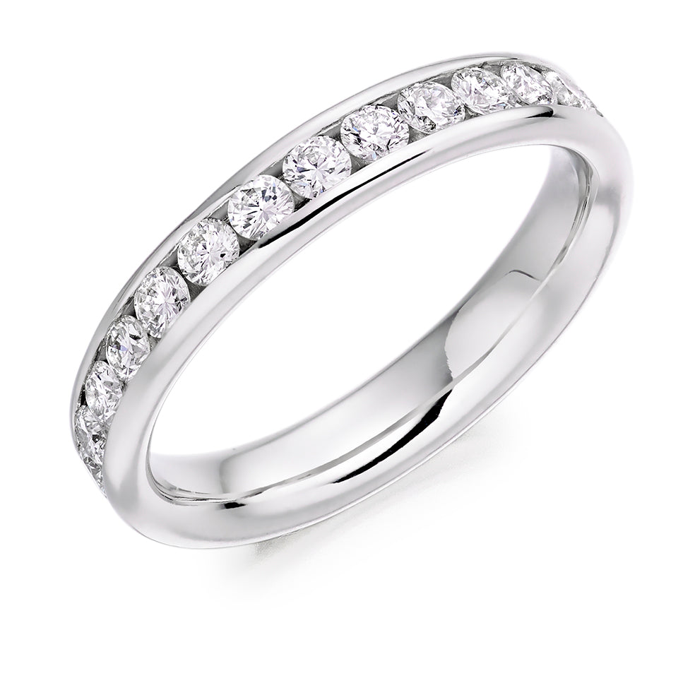 Channel-Set Diamond Full Eternity Ring, 1.3ct in White Gold