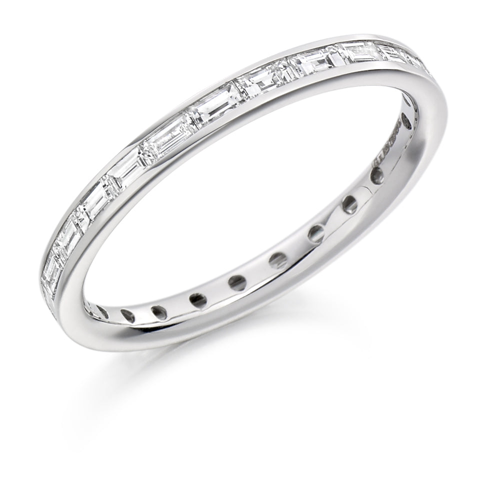 Channel-Set Diamond Full Eternity Ring E, 0.75ct in White Gold