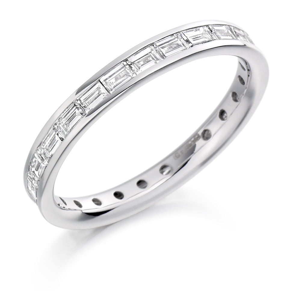 Channel-Set Diamond Full Eternity Ring, 1.25ct in White Gold