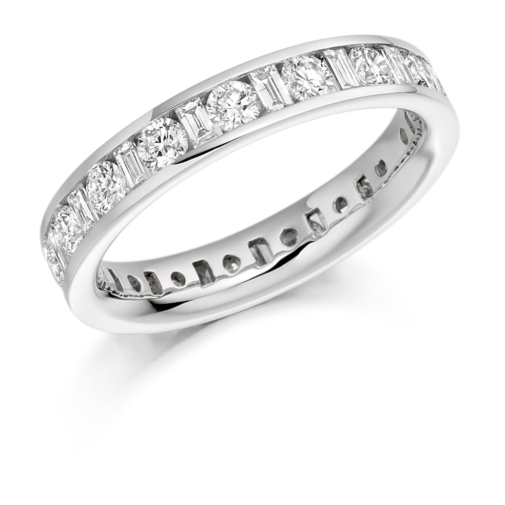 Channel-Set Full Eternity Ring, 2.0ct total (FET905) in White Gold