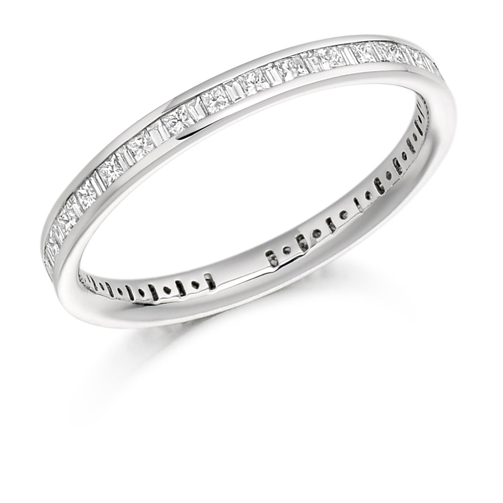 Channel-Set Diamond Full Eternity Ring, 0.53ct in White Gold