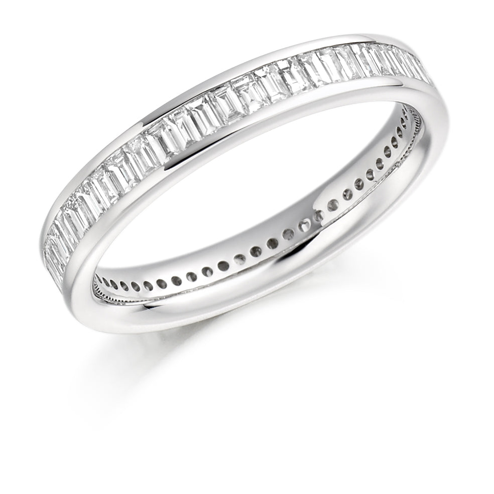 Channel-Set Diamond Full Eternity Ring B, 1.25ct in White Gold