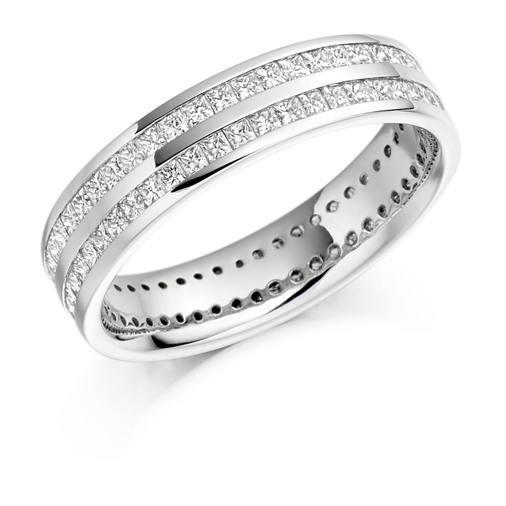 Channel-Set Full Eternity Ring, 1.5ct total (FET932) in White Gold