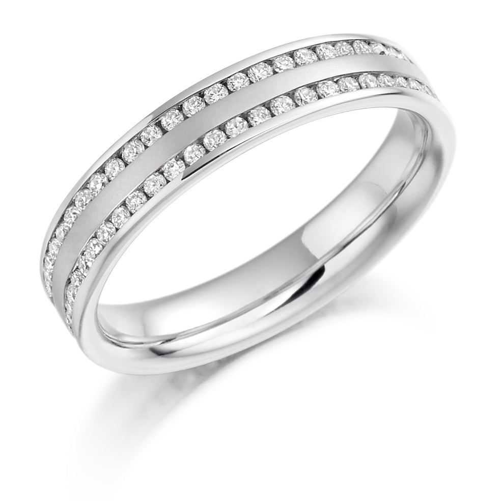 Channel-Set Full Eternity Ring, 0.55ct total (FET992) in White Gold