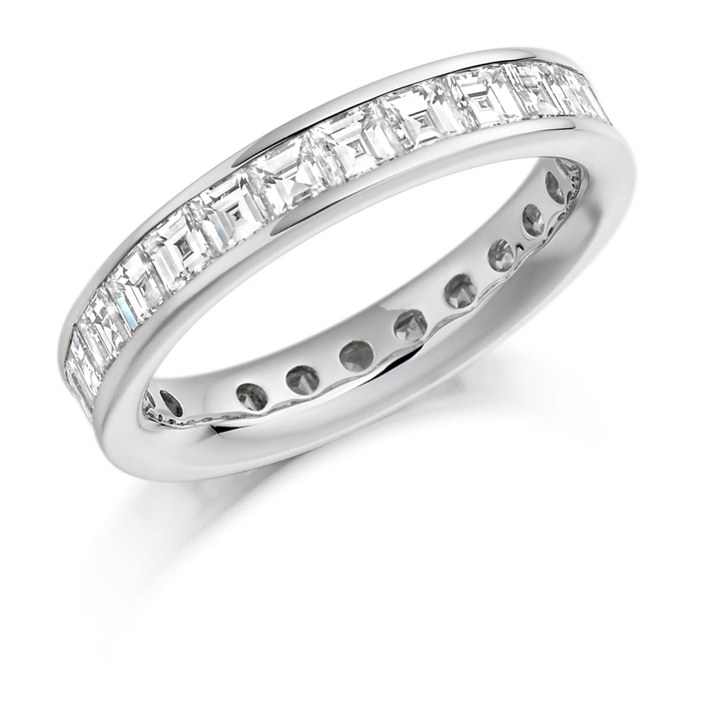 Channel-Set Full Eternity Ring, 3.0ct total in White Gold