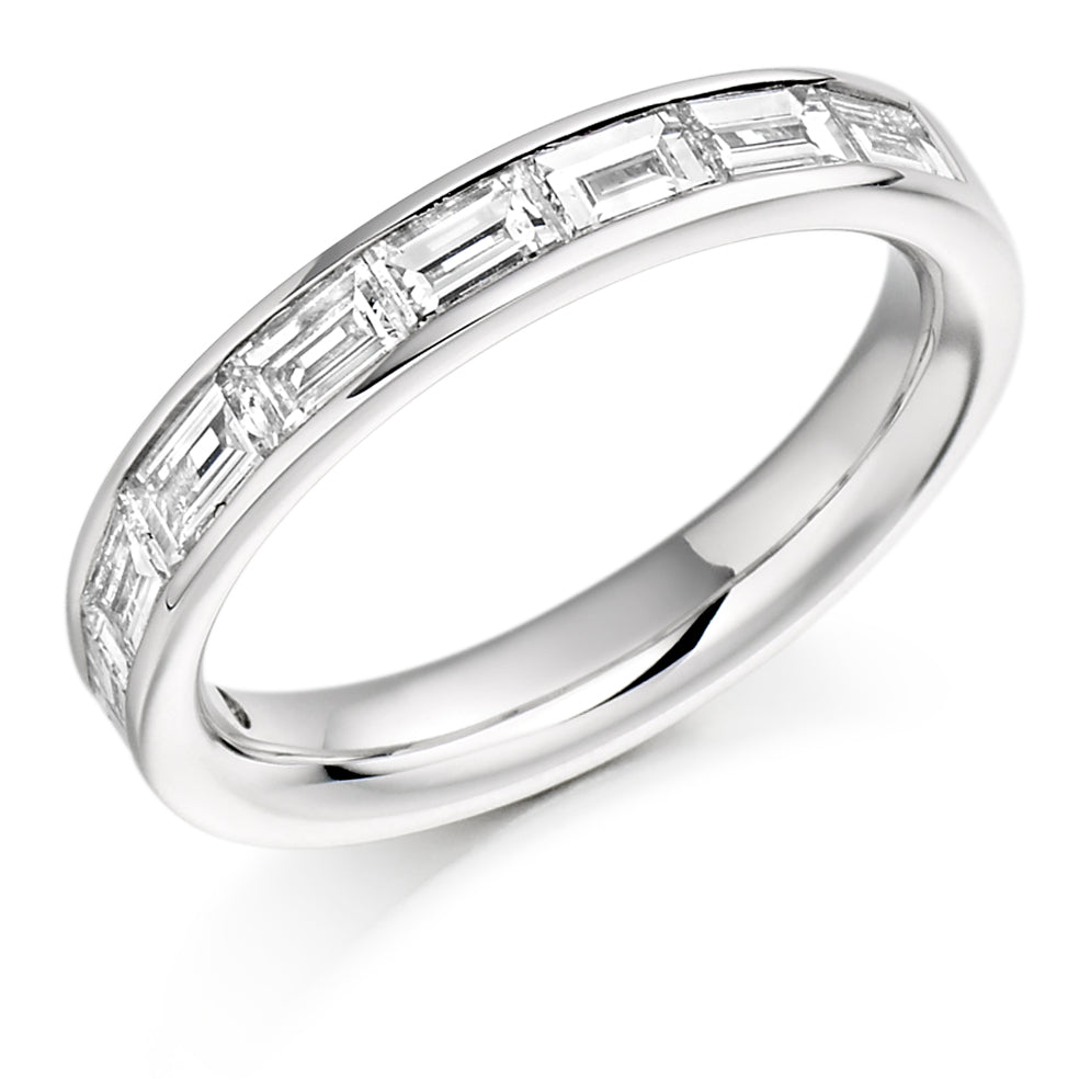 Channel-Set Half Eternity Ring, 1.0ct total (HET1021) in White Gold