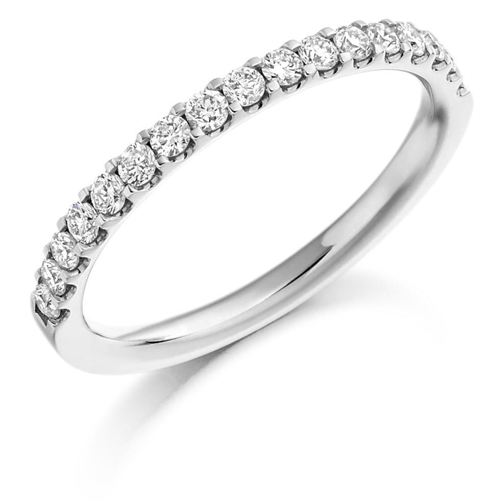 Micro-Claw Half Eternity Ring, 0.33ct total (HET1023) in White Gold