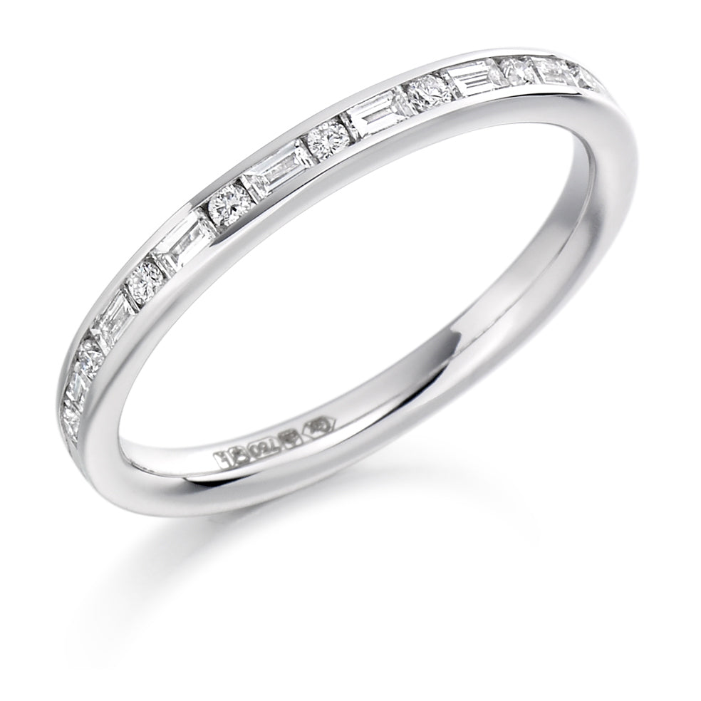 Channel-Set Half Eternity Ring, 0.3ct total (HET1083) in White Gold