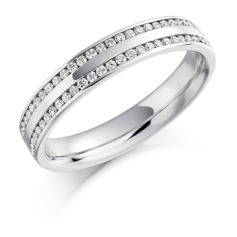 Channel-Set Half Eternity Ring, 0.26ct total in White Gold