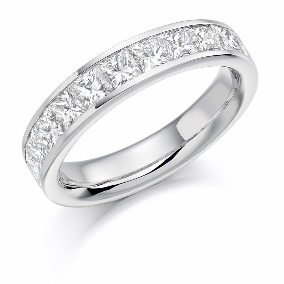 Channel-Set Half Eternity Ring, 1.5ct total (HET1165) in White Gold