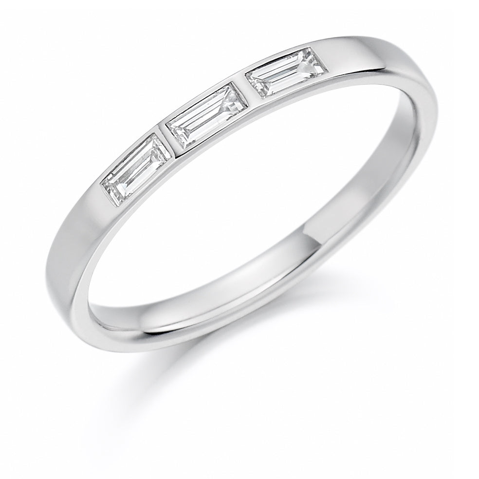 Flush-Set Half Eternity Ring, 0.21ct total (HET1171) in White Gold