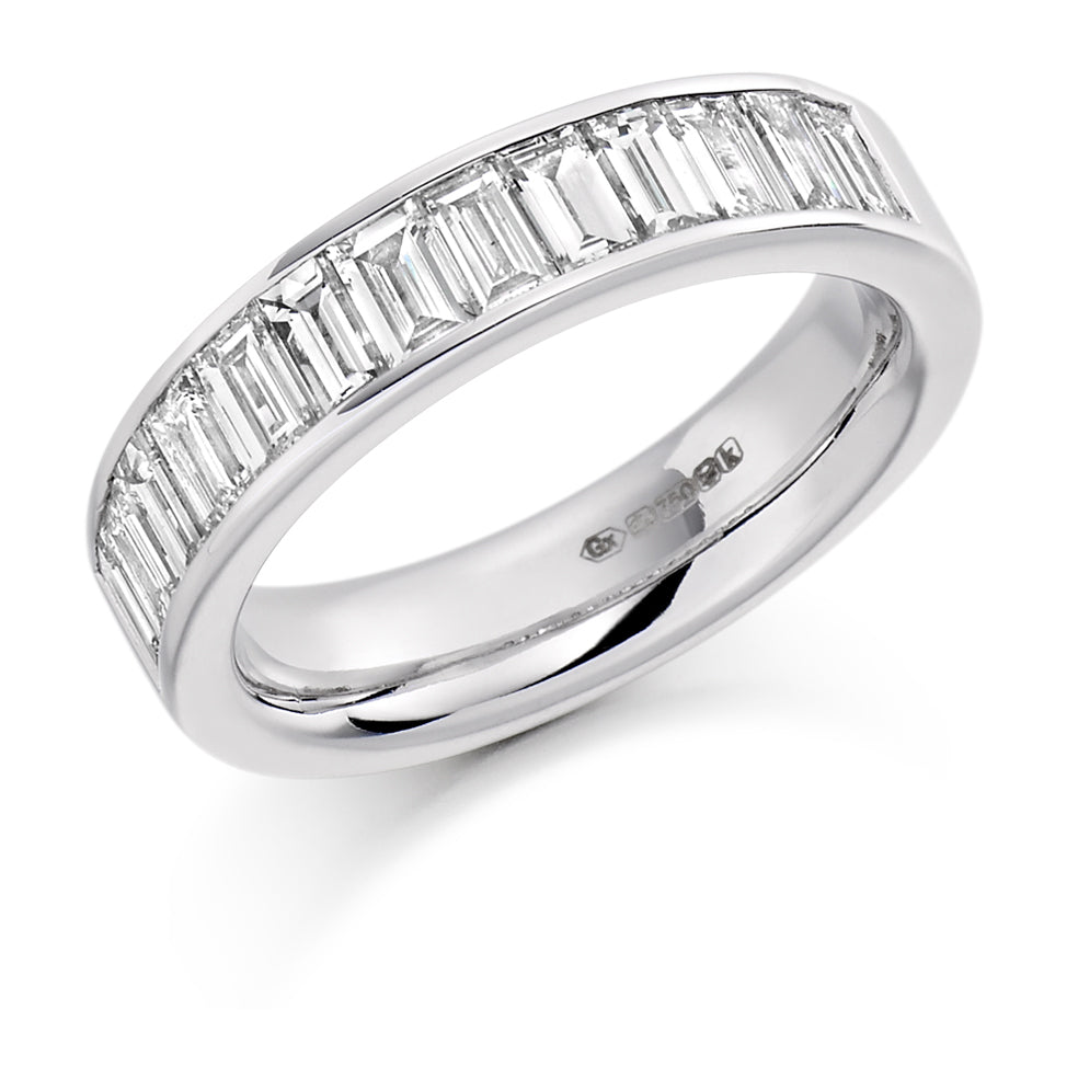 Channel-Set Half Eternity Ring, 1.5ct total (HET1189) in White Gold