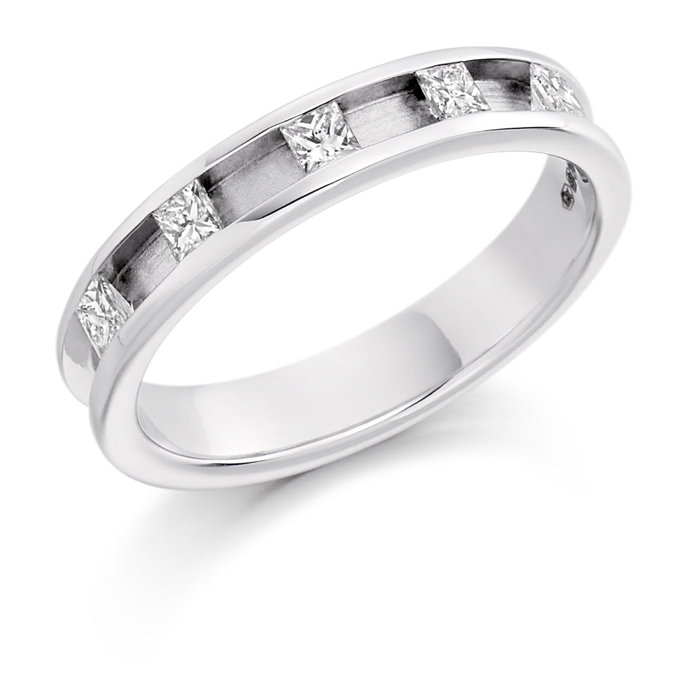 Channel-Set Half Eternity Ring, 0.25ct total (HET1226) in White Gold