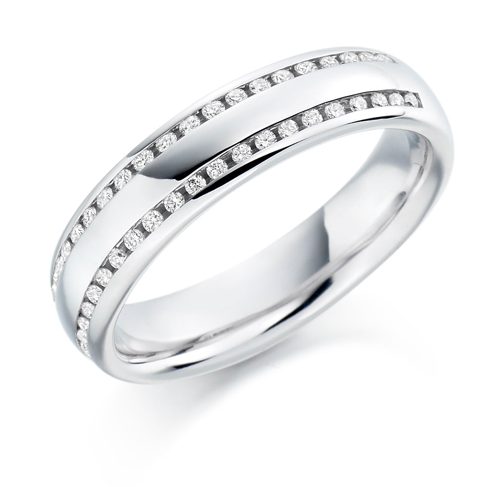 Channel-Set Half Eternity Ring, 0.25ct total (HET1322) in White Gold