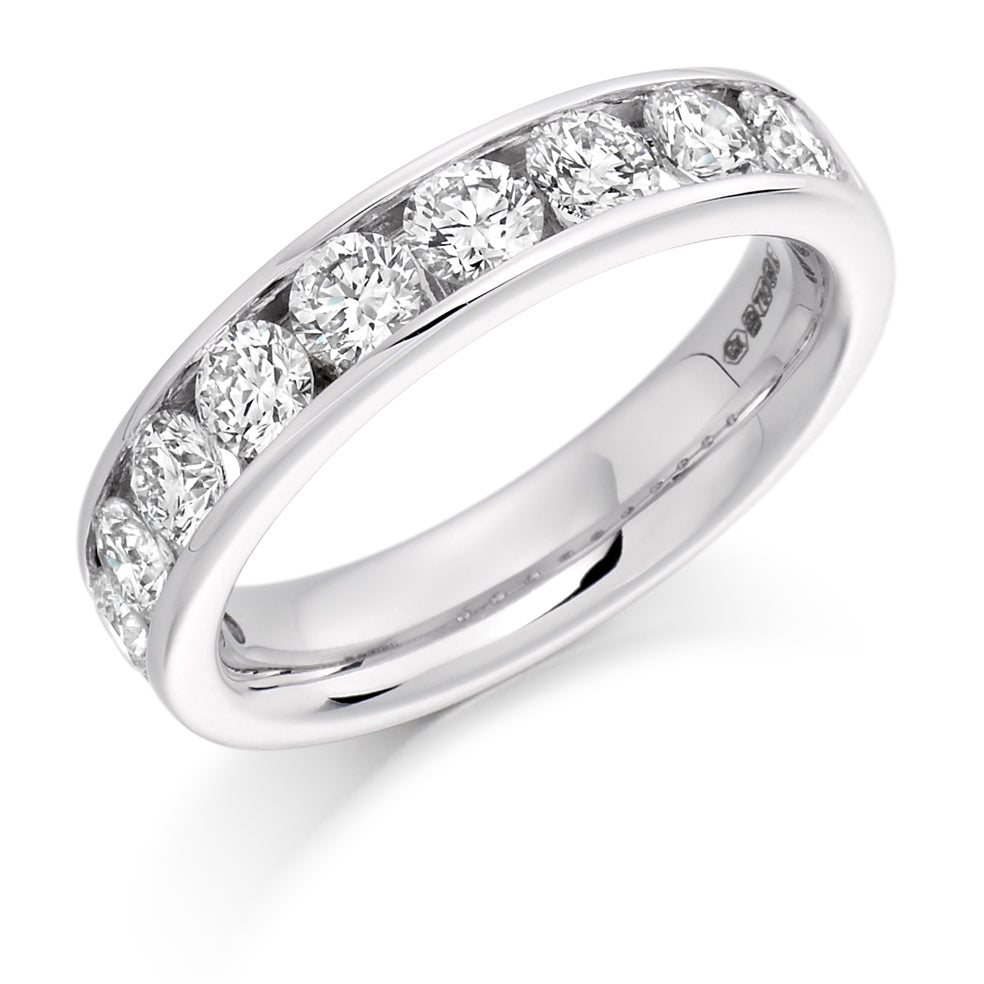 Channel-Set Half Eternity Ring, 1.5ct total (HET1323) in White Gold