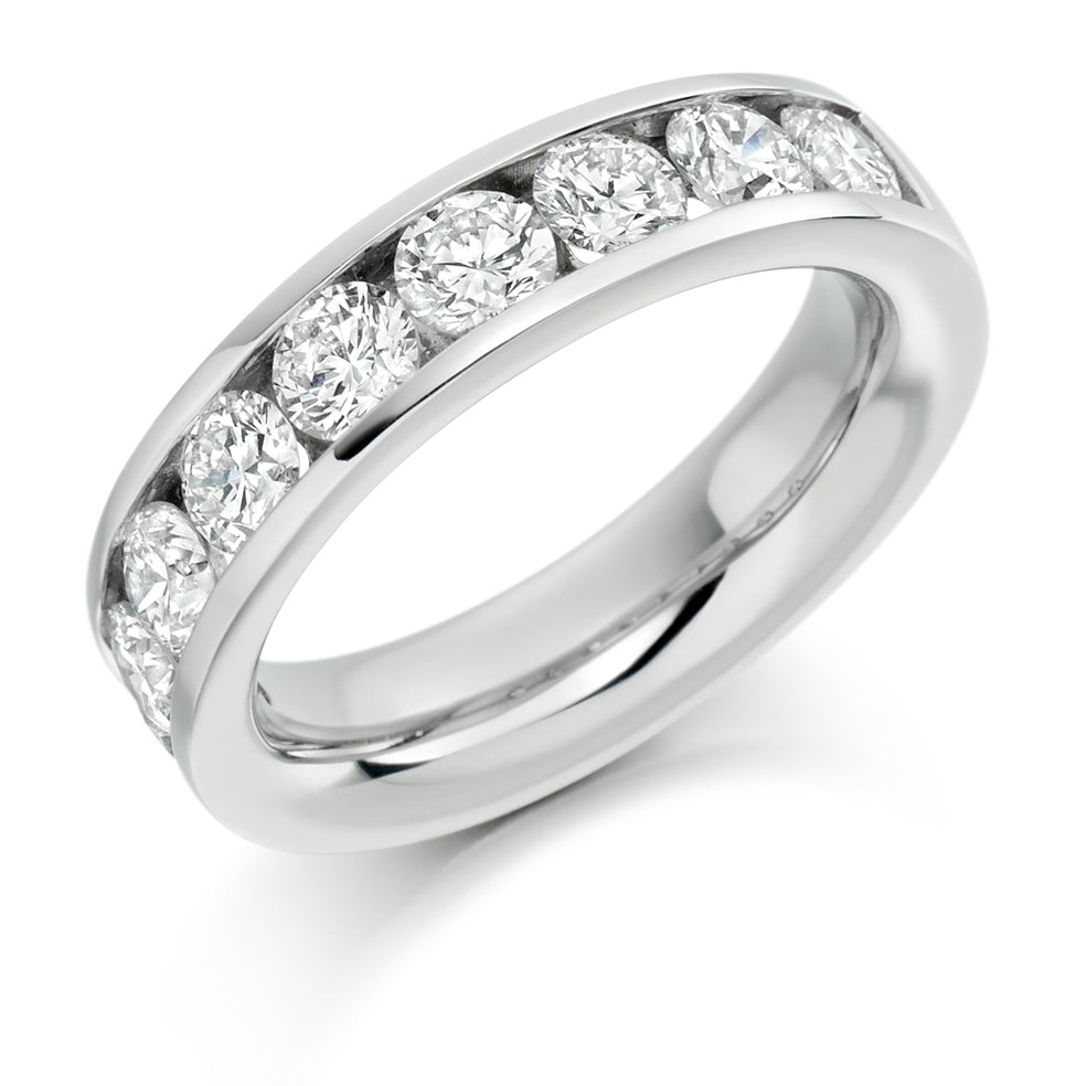 Channel-Set Half Eternity Ring, 2.0ct total (HET1443) in White Gold