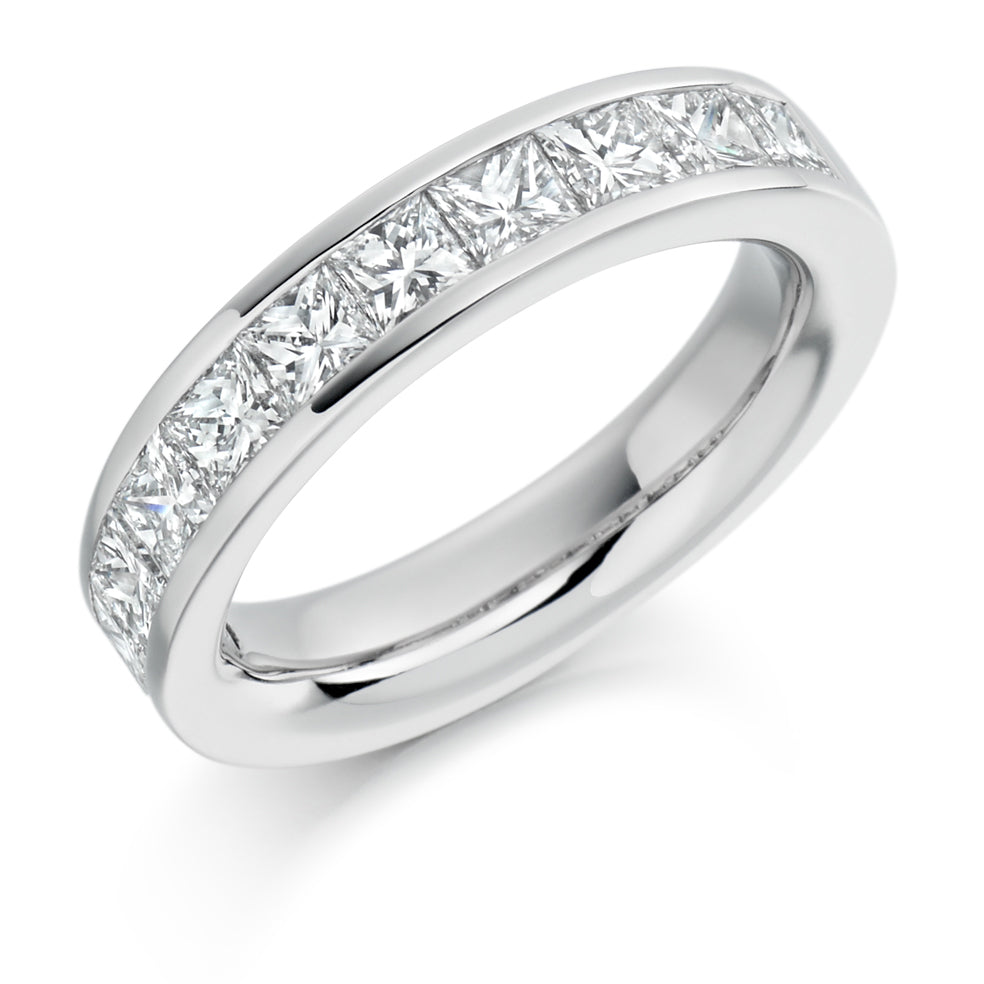 Channel-Set Half Eternity Ring, 2.0ct total (HET1551) in White Gold