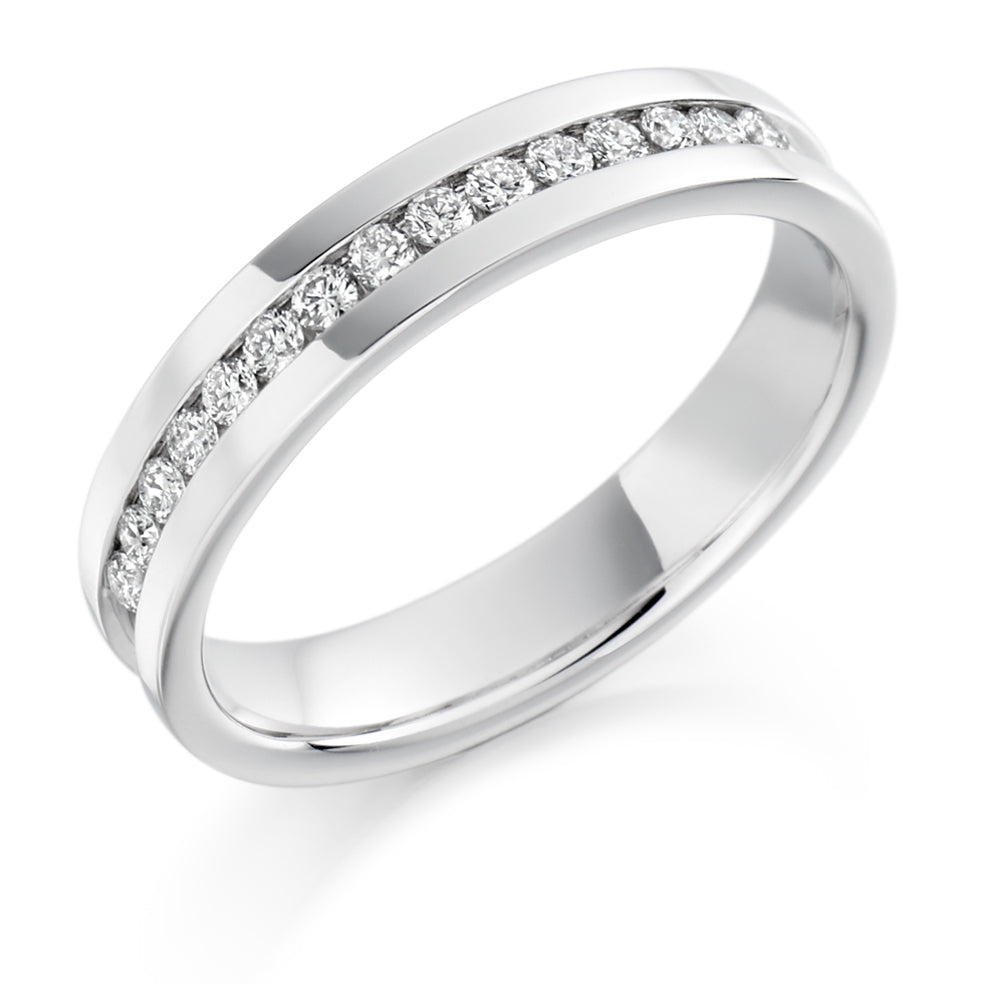 Channel-Set Half Eternity Ring, 0.25ct total (HET1633) in White Gold
