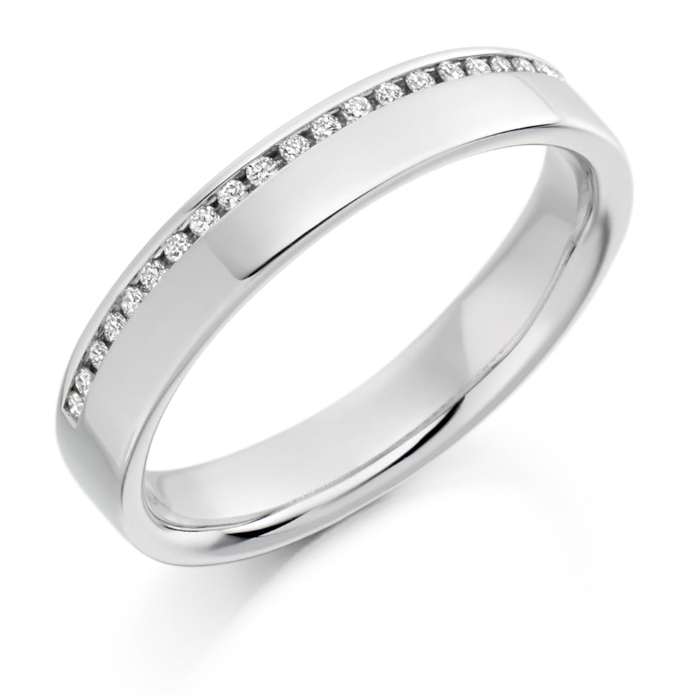 Channel-Set Half Eternity Ring, 0.12ct total (HET1749) in White Gold