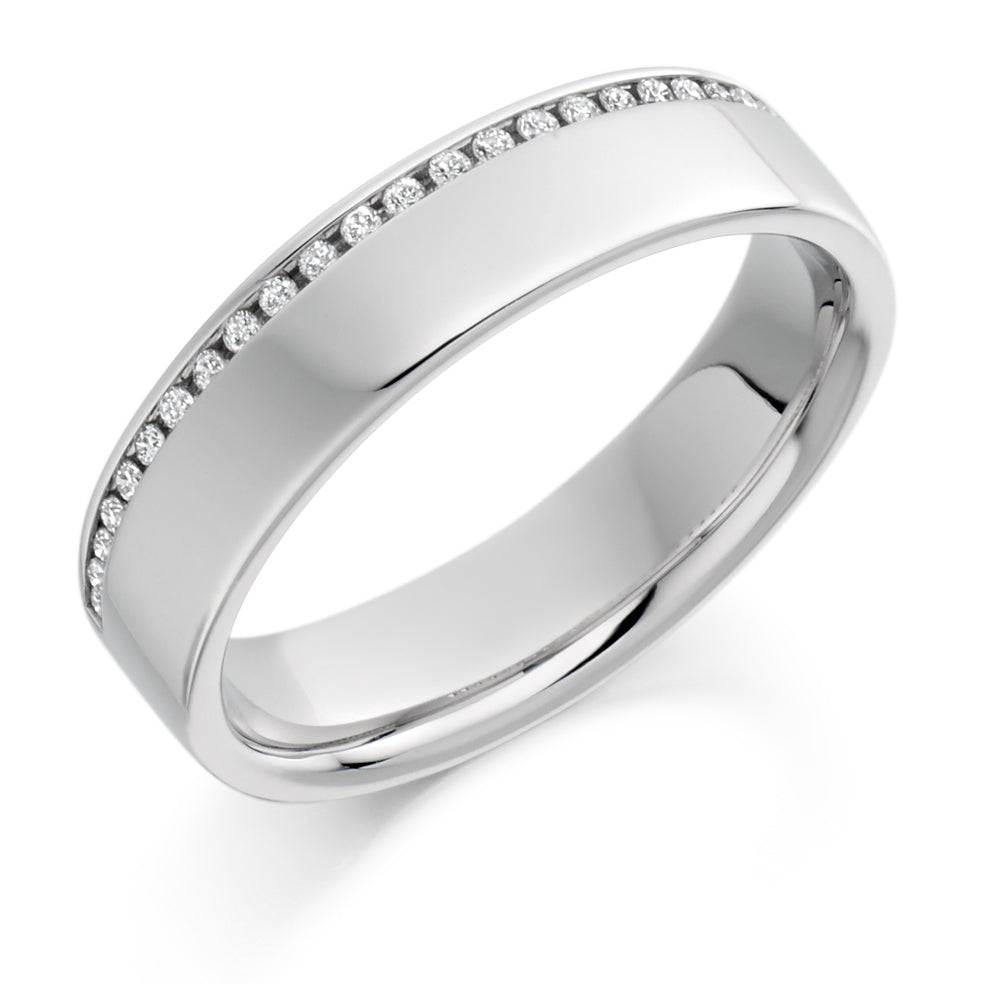 Channel-Set Half Eternity Ring, 0.12ct total (HET1750) in White Gold