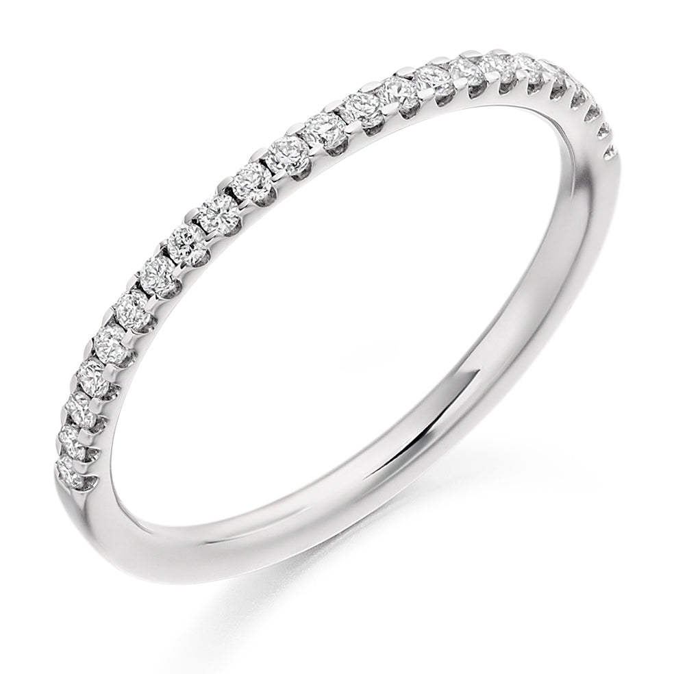 Micro-claw-Set Half Eternity Ring, 0.25ct total (HET1973) in White Gold