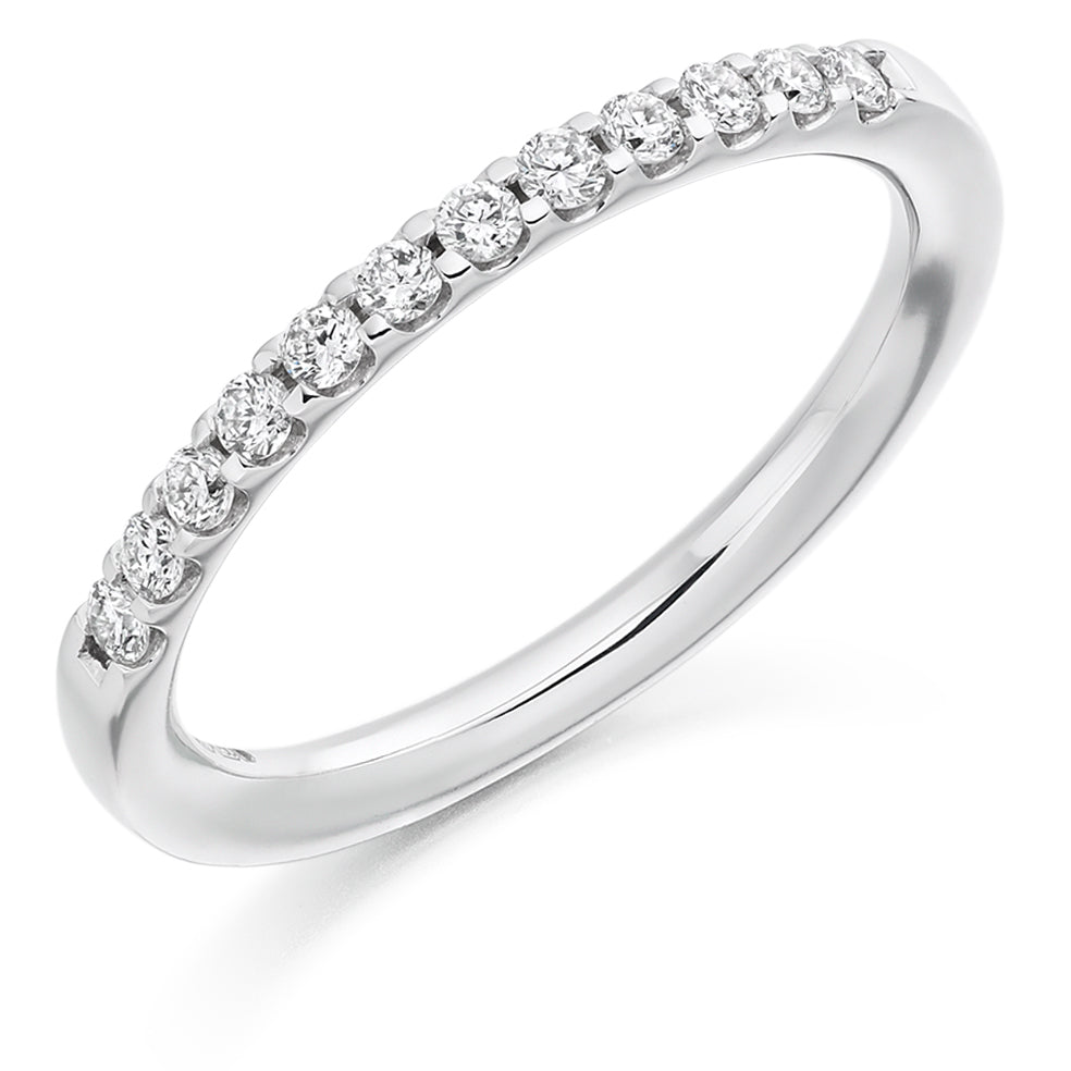 Micro-Claw Half Eternity Ring, 0.25ct total (HET2312) in White Gold