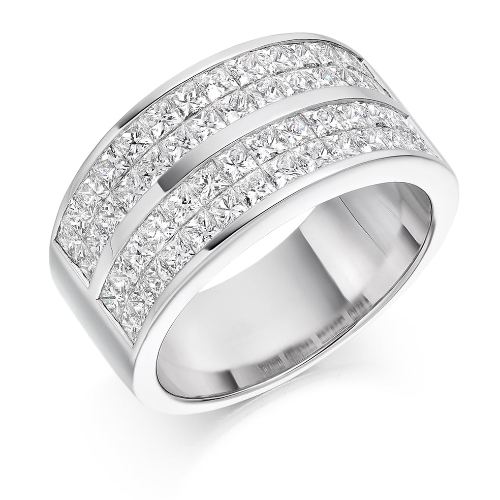 Right Hand Ring-Set Half Eternity Ring, 2.50ct total (HET2440) in White Gold