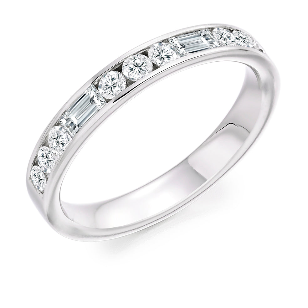 Channel-Set Half Eternity Ring, 0.5ct total (HET2486) in White Gold