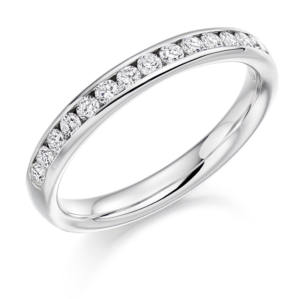 Channel-Set Half Eternity Ring, 0.4ct total (HET2760) in White Gold