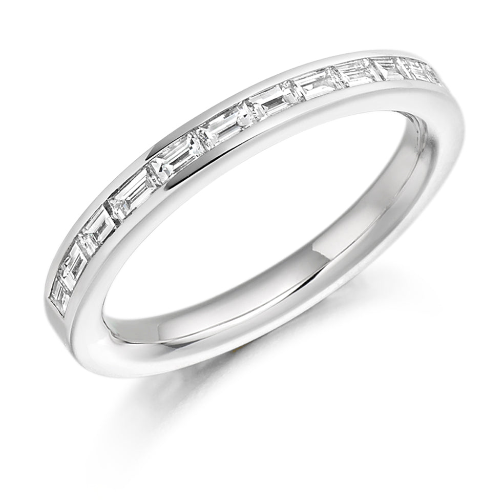 Channel-Set Half Eternity Ring, 0.56ct total (HET2762) in White Gold